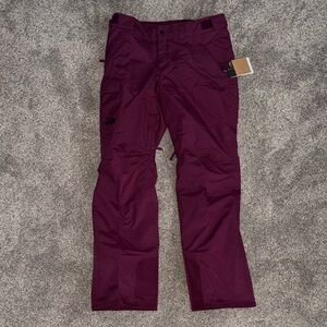 The North Face Burgundy Snow Pants Boysenberry Large